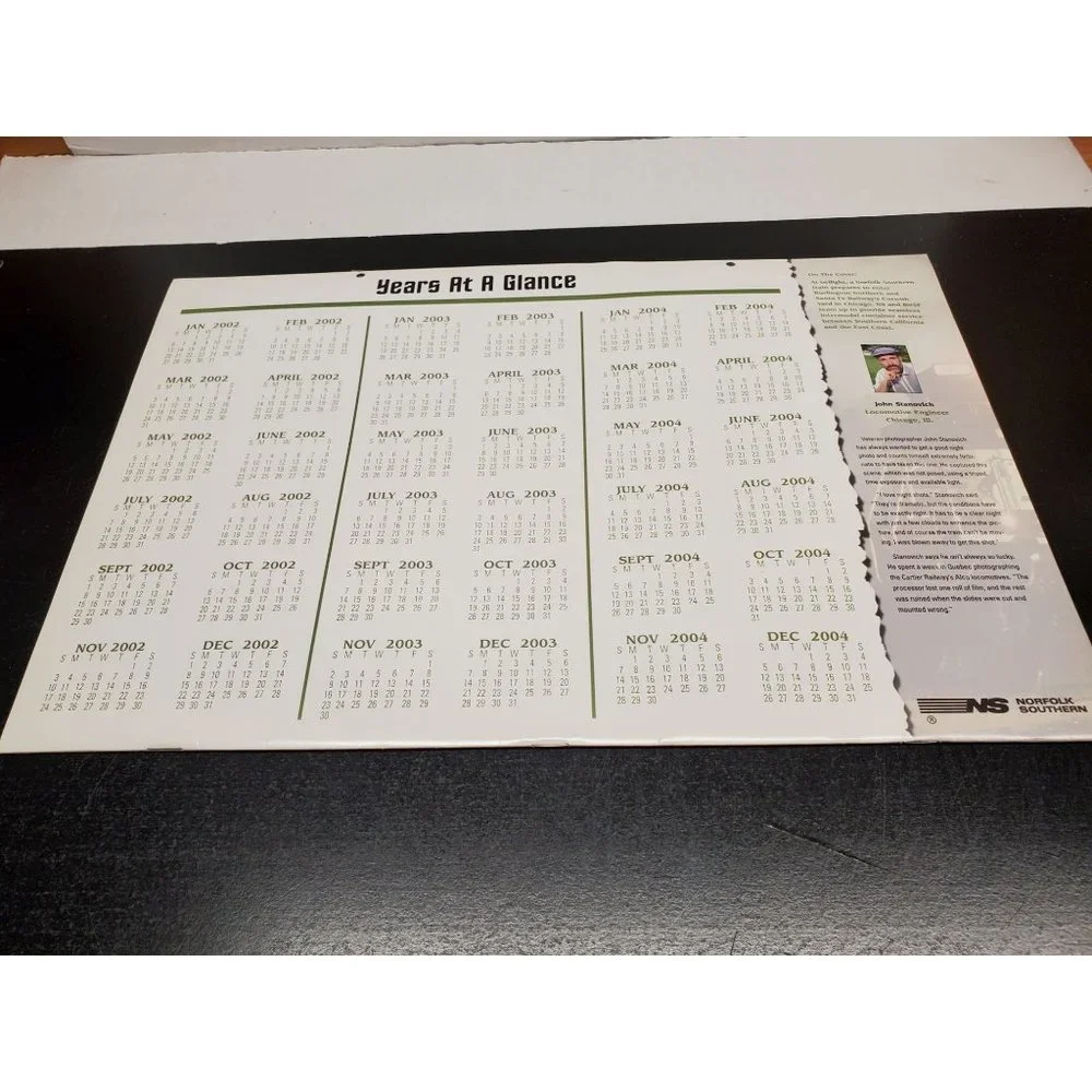 2002 Norfolk Southern Railroad Calendar -‎ Oversize